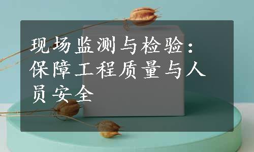 现场监测与检验：保障工程质量与人员安全