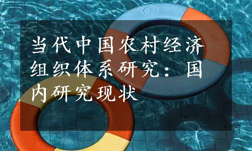 当代中国农村经济组织体系研究：国内研究现状