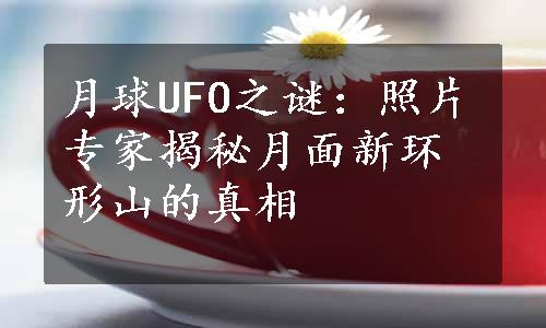 月球UFO之谜：照片专家揭秘月面新环形山的真相