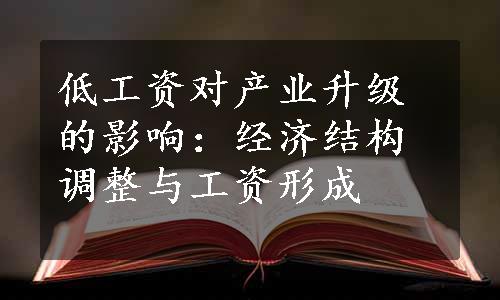 低工资对产业升级的影响：经济结构调整与工资形成