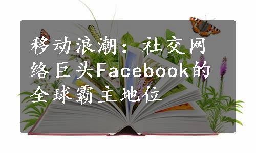 移动浪潮：社交网络巨头Facebook的全球霸主地位