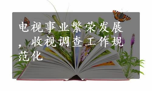 电视事业繁荣发展，收视调查工作规范化