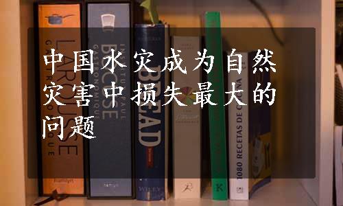 中国水灾成为自然灾害中损失最大的问题