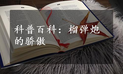 科普百科：榴弹炮的骄傲