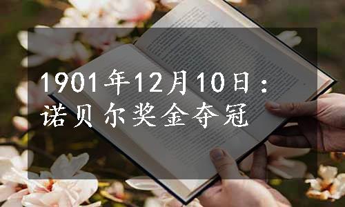 1901年12月10日：诺贝尔奖金夺冠