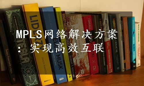 MPLS网络解决方案：实现高效互联