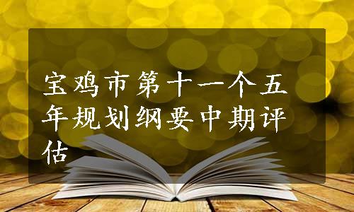 宝鸡市第十一个五年规划纲要中期评估