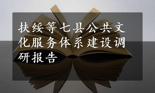 扶绥等七县公共文化服务体系建设调研报告