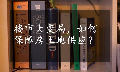 楼市大变局，如何保障房土地供应？