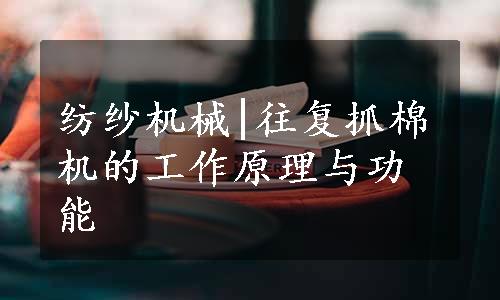 纺纱机械|往复抓棉机的工作原理与功能