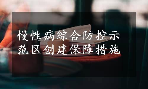 慢性病综合防控示范区创建保障措施