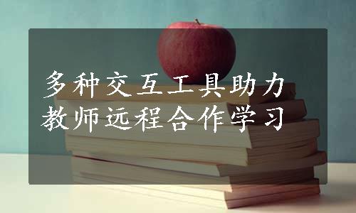 多种交互工具助力教师远程合作学习