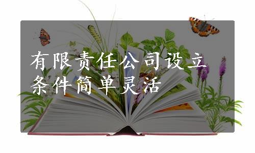 有限责任公司设立条件简单灵活