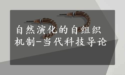 自然演化的自组织机制-当代科技导论