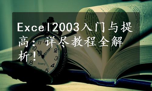 Excel2003入门与提高：详尽教程全解析！