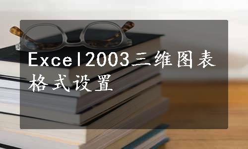 Excel2003三维图表格式设置