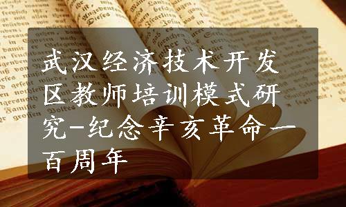 武汉经济技术开发区教师培训模式研究-纪念辛亥革命一百周年