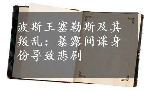 波斯王塞勒斯及其叛乱：暴露间谍身份导致悲剧