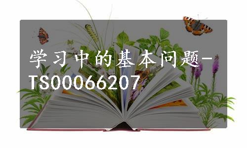 学习中的基本问题-TS00066207