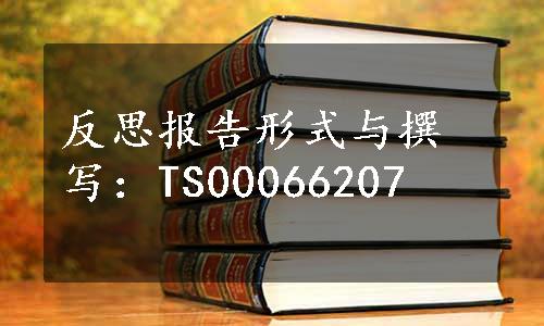 反思报告形式与撰写：TS00066207