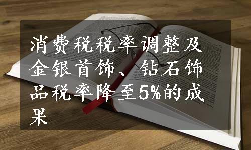 消费税税率调整及金银首饰、钻石饰品税率降至5%的成果