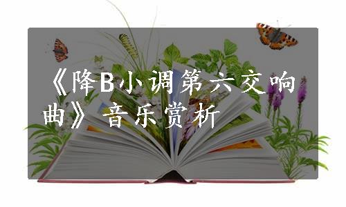 《降B小调第六交响曲》音乐赏析