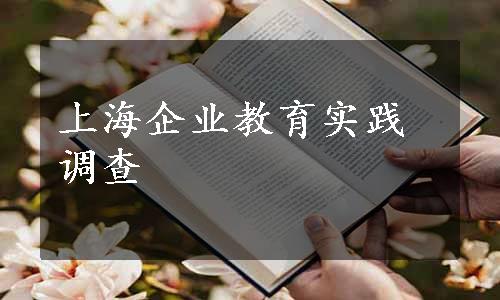 上海企业教育实践调查