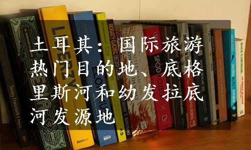 土耳其：国际旅游热门目的地、底格里斯河和幼发拉底河发源地