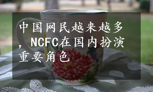 中国网民越来越多，NCFC在国内扮演重要角色