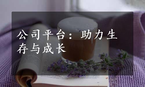 公司平台：助力生存与成长