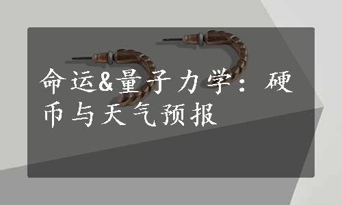 命运&量子力学：硬币与天气预报