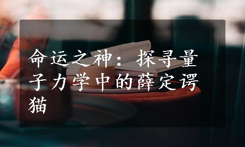 命运之神：探寻量子力学中的薛定谔猫