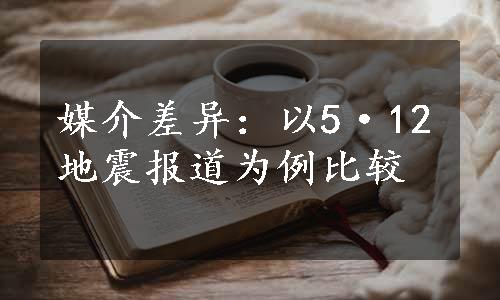 媒介差异：以5·12地震报道为例比较