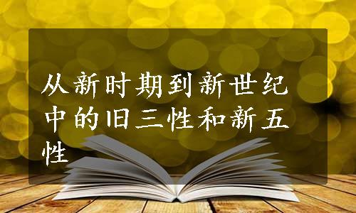 从新时期到新世纪中的旧三性和新五性