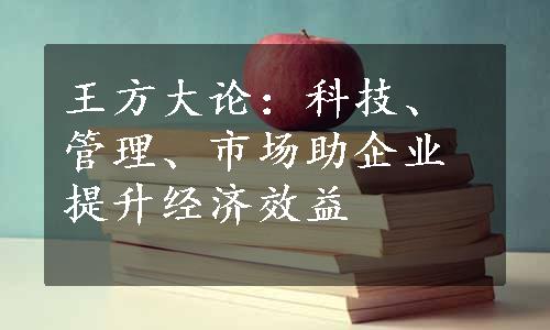 王方大论：科技、管理、市场助企业提升经济效益