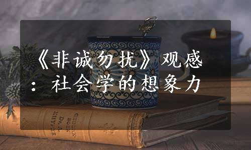 《非诚勿扰》观感：社会学的想象力