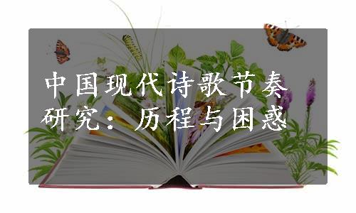 中国现代诗歌节奏研究：历程与困惑