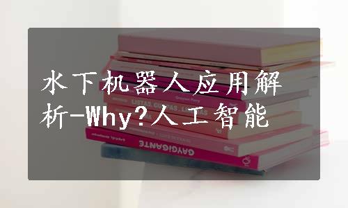 水下机器人应用解析-Why?人工智能