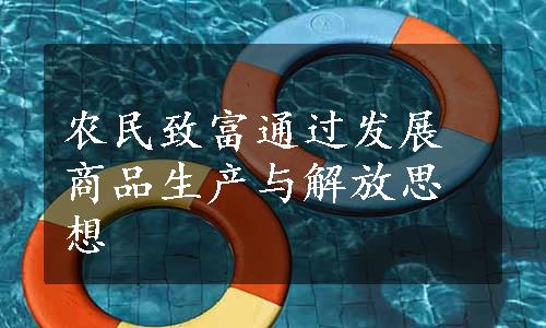 农民致富通过发展商品生产与解放思想