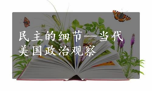 民主的细节—当代美国政治观察