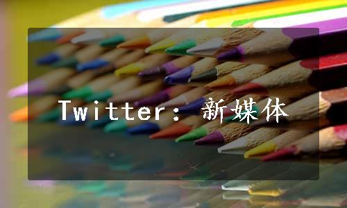 Twitter：新媒体