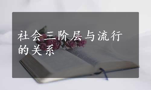 社会三阶层与流行的关系