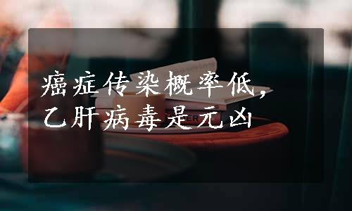 癌症传染概率低，乙肝病毒是元凶