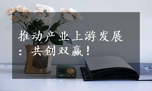 推动产业上游发展：共创双赢！