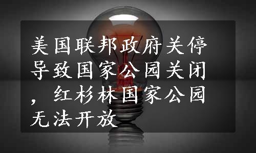 美国联邦政府关停导致国家公园关闭，红杉林国家公园无法开放