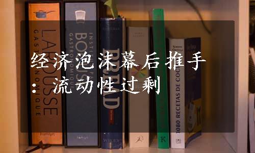 经济泡沫幕后推手：流动性过剩