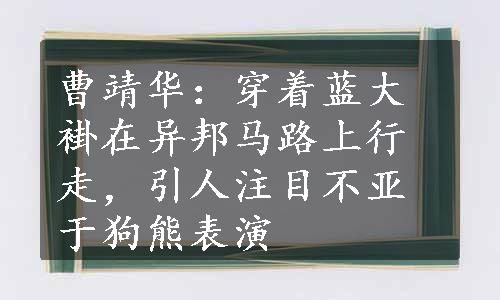 曹靖华：穿着蓝大褂在异邦马路上行走，引人注目不亚于狗熊表演