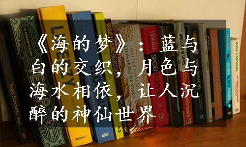 《海的梦》：蓝与白的交织，月色与海水相依，让人沉醉的神仙世界