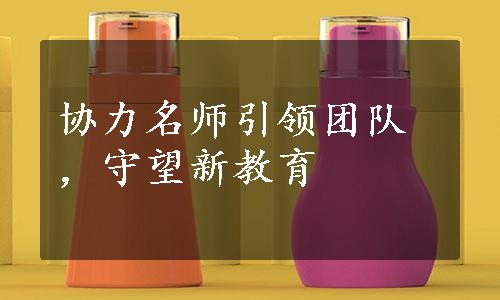 协力名师引领团队，守望新教育