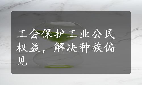 工会保护工业公民权益，解决种族偏见